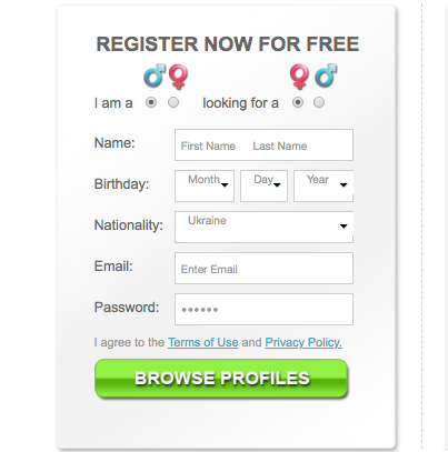 registration form