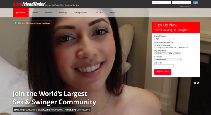 main page AdultFriendFinder