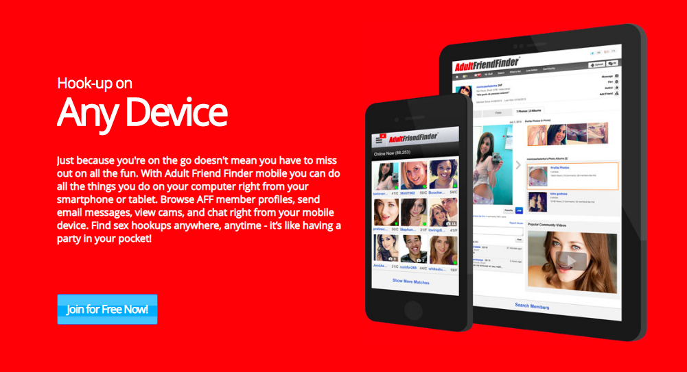 hookup on device AdultFriendFinder